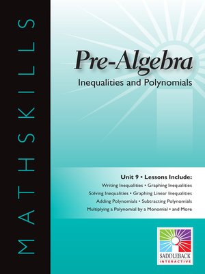 Pre-Algebra: Inequalities and Polynomials - ebook